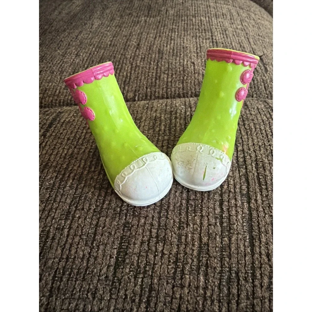 Lalaloopsy Green pink white BOOTS SHOES ONLY REPLACEMENT for Full Size Doll